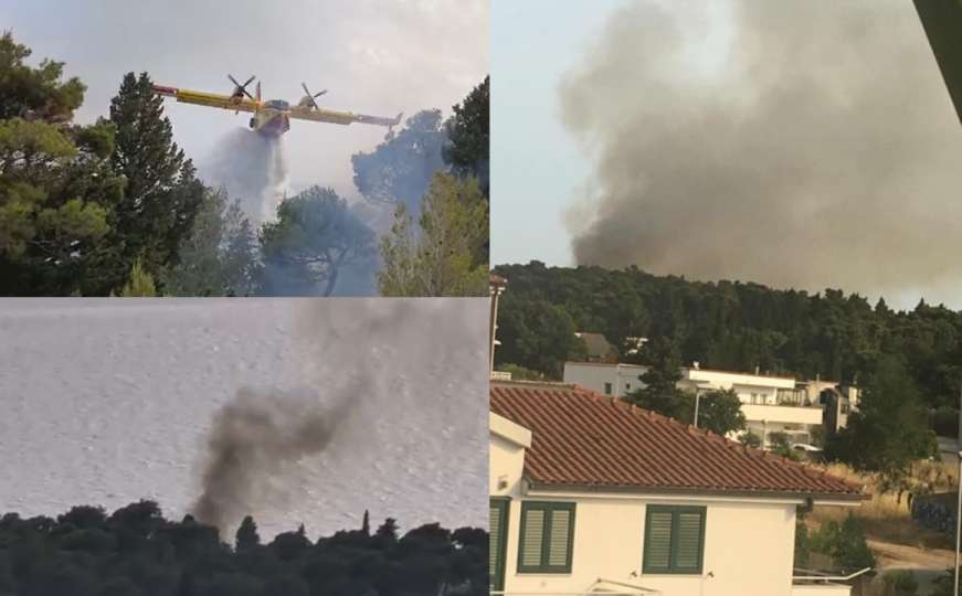Požar na Makarskoj rivijeri: Planulo uz obalu kod Tučepa, stigli i kanaderi 
